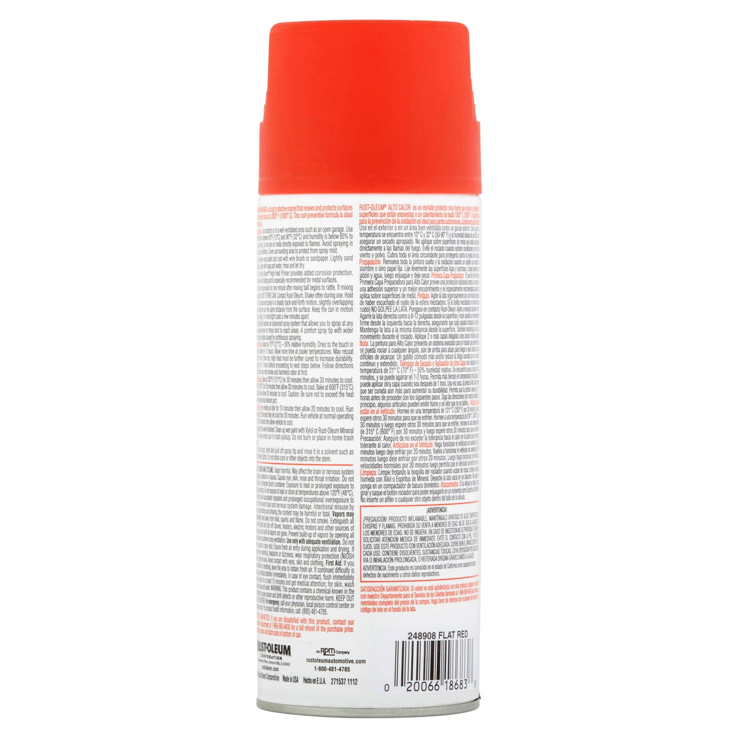 Rust-Oleum Flat Red Automotive High Heat Paint Spray 12 oz