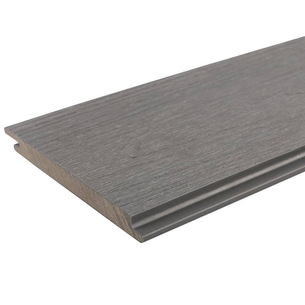 NewTechWood All Weather System 5.5 in. x 192 in. Composite Siding in Westminster Gray (14-Piece)