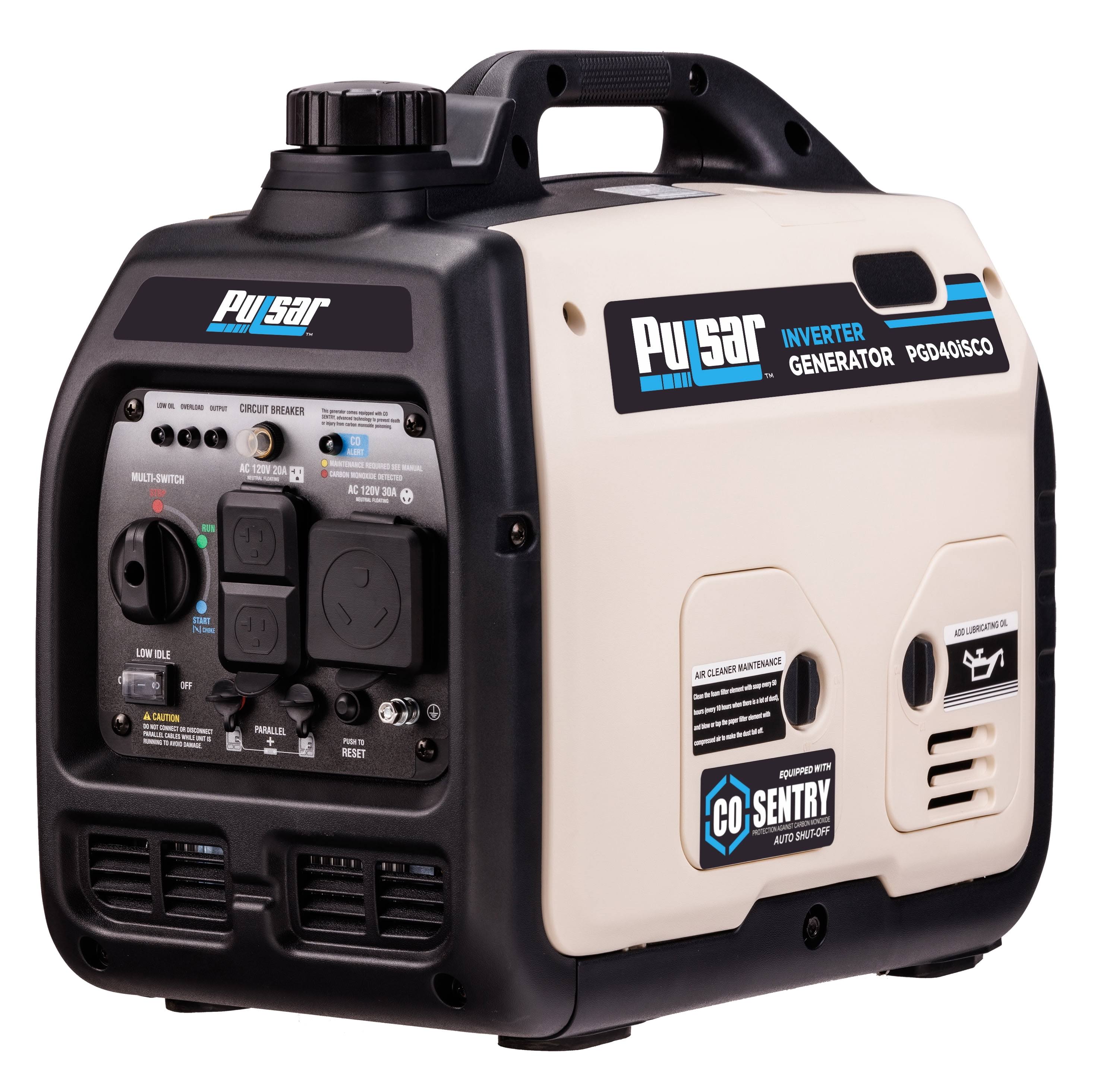 Pulsar 4000W Super Quiet Gasoline Powered Portable Inverter Generator