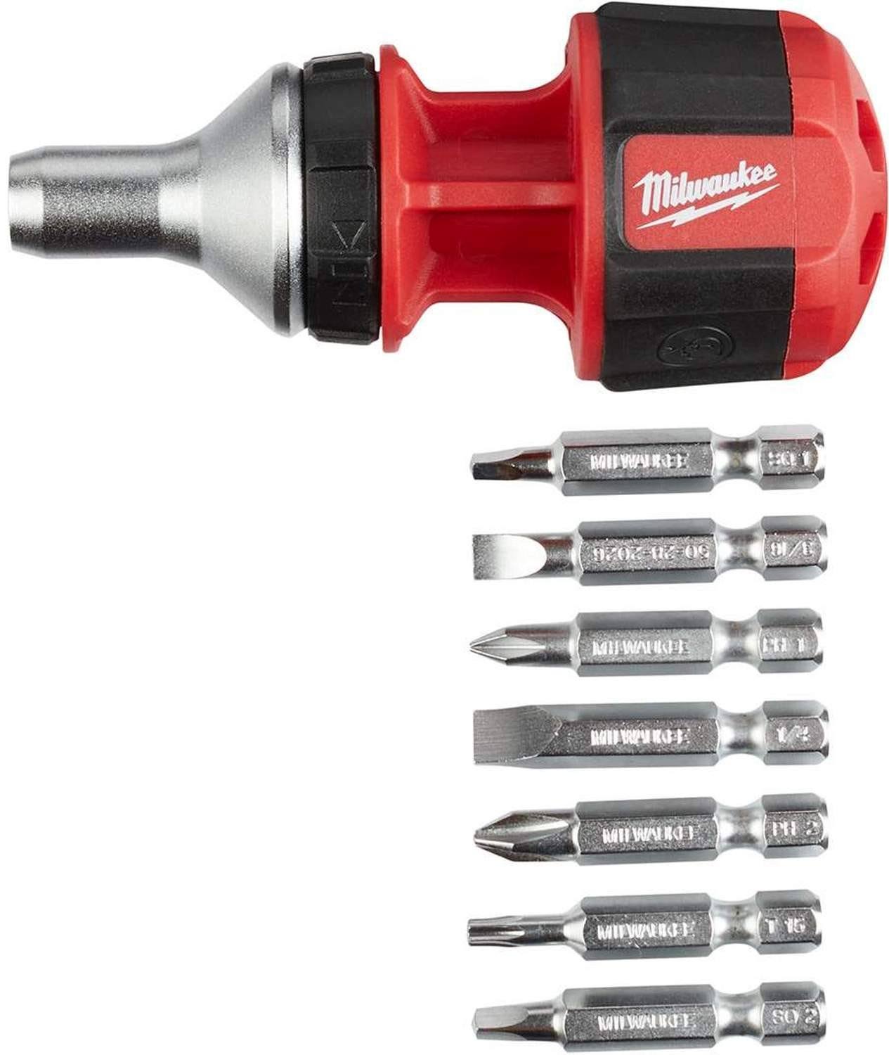 Milwaukee 48-22-2330 8 in 1 Compact Ratcheting Multi-Bit Driver