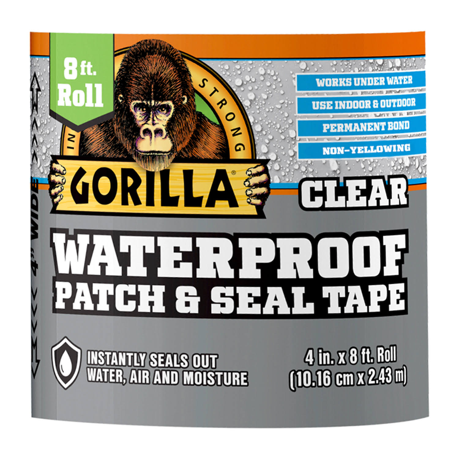Gorilla Waterproof Patch & Seal Tape: 4 in. x 8 ft. (Clear)