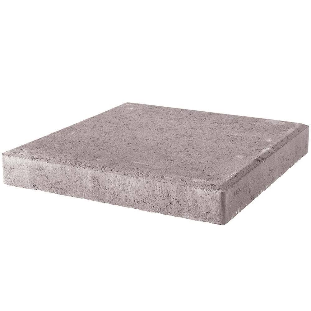 Pavestone 24 in. x 24 in. x 1.96 in. Pewter Square Concrete Step Stone (14-Pieces/56 Sq. ft./pallet), Silver