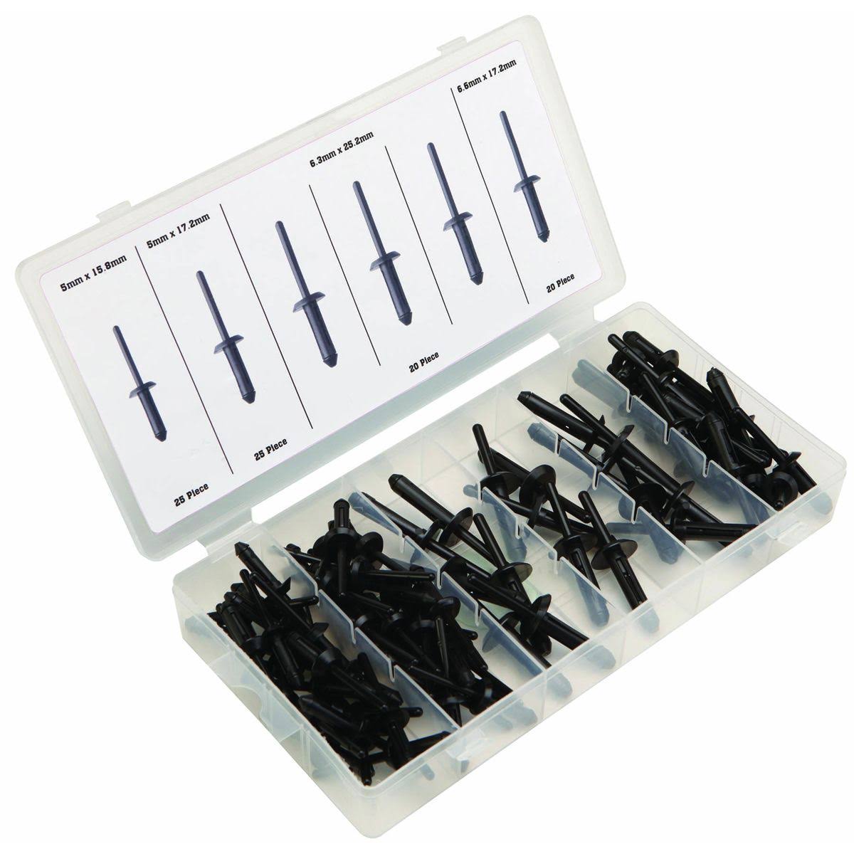 Storehouse 90 Piece Pom Rivet Beveled Round Kit with Organizer Case