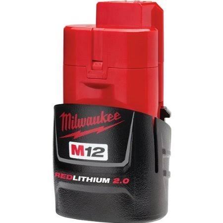 Milwaukee 48-11-2420 (2 Pack) M12 Red Lithium 2.0 12-Volt Cordless Battery