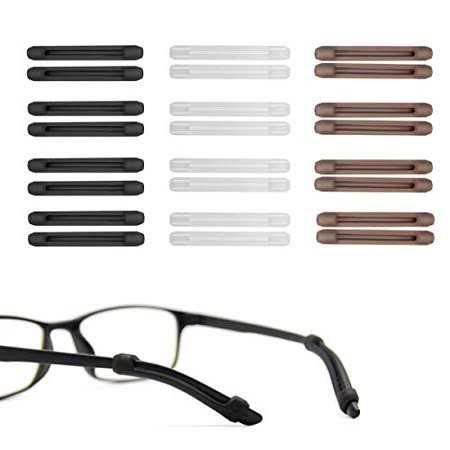 SmartTOP Silicone Eyeglasses Temple Tips Sleeve Retainer, Anti-Slip Elastic Glasses Ear Grip Comfort Eyeglasses Retainers Behind The Ears for