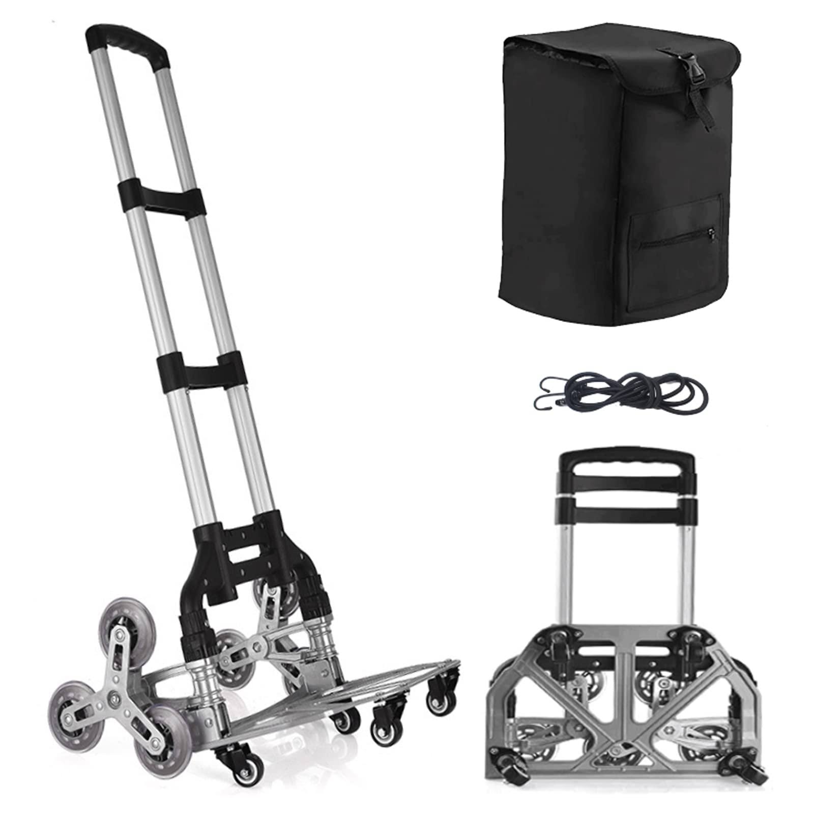 Stair Climbing Hand Truck Heavy-Duty Shopping cart,Heavy-duty Hand Truck Portable Folding Cart for Moving with Universal Wheels and with Removable