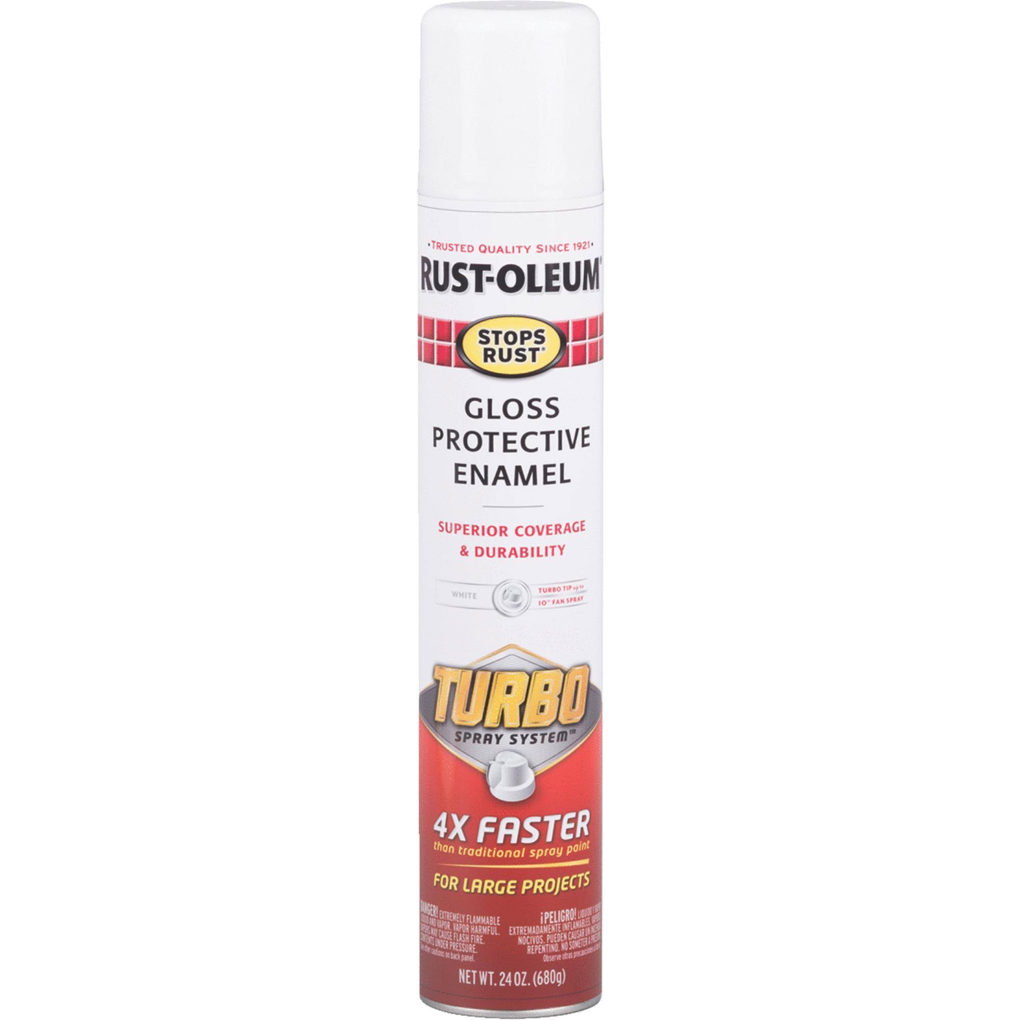 Rust-Oleum 334133 Stops Rust Turbo Spray Paint- 24 oz Gloss White