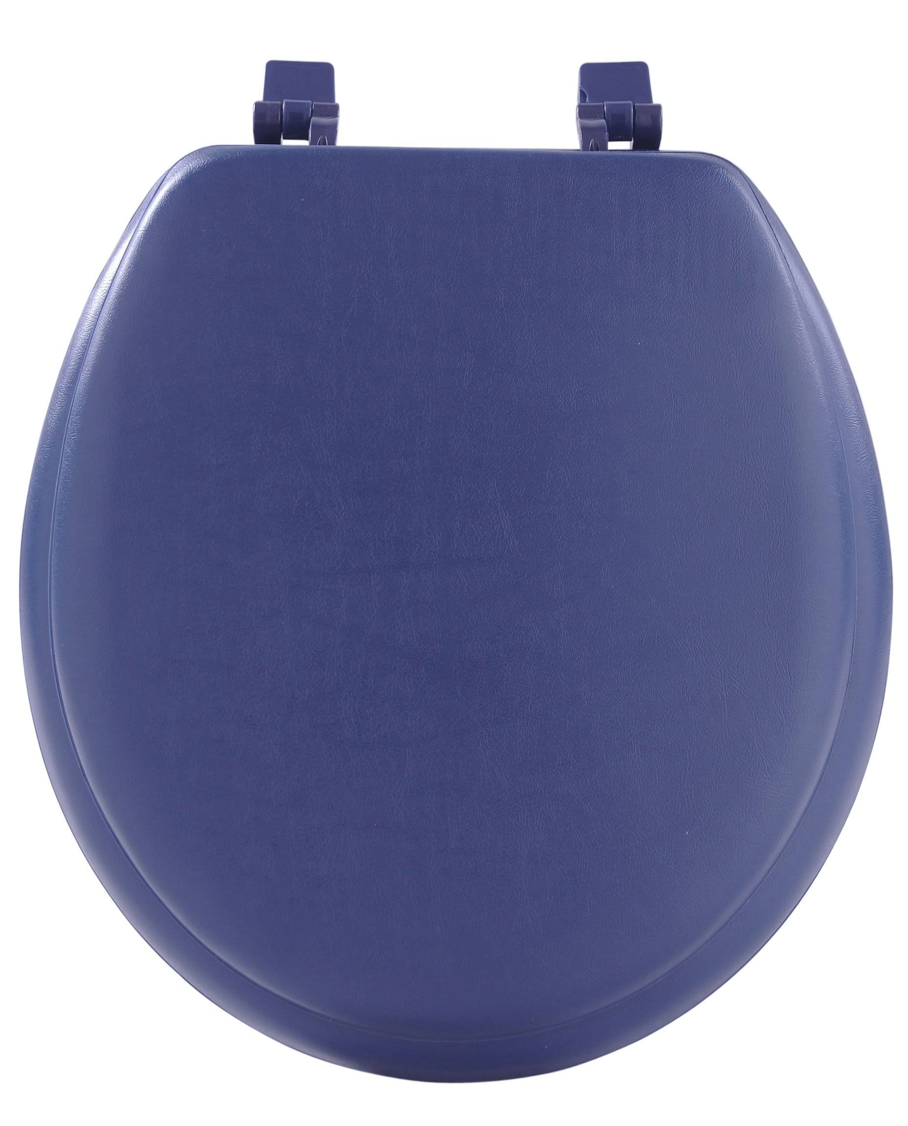 Fantasia Soft Standard Vinyl Toilet Seat, 17 Inches- Navy