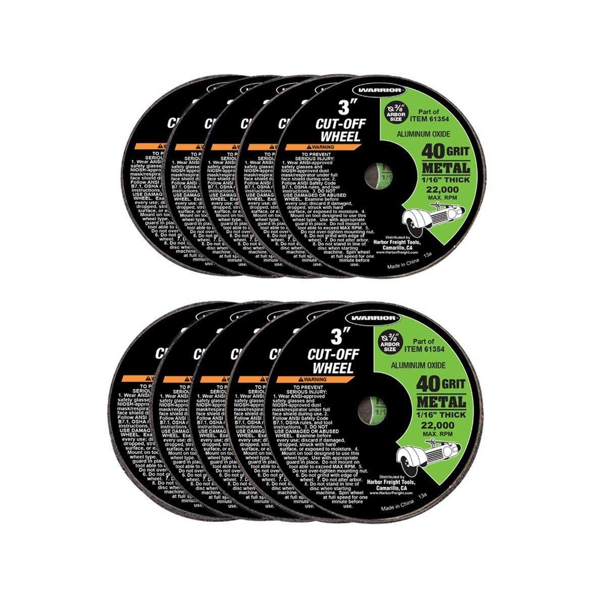 3 inch 40 Grit Metal Cut-Off Wheel 3/8