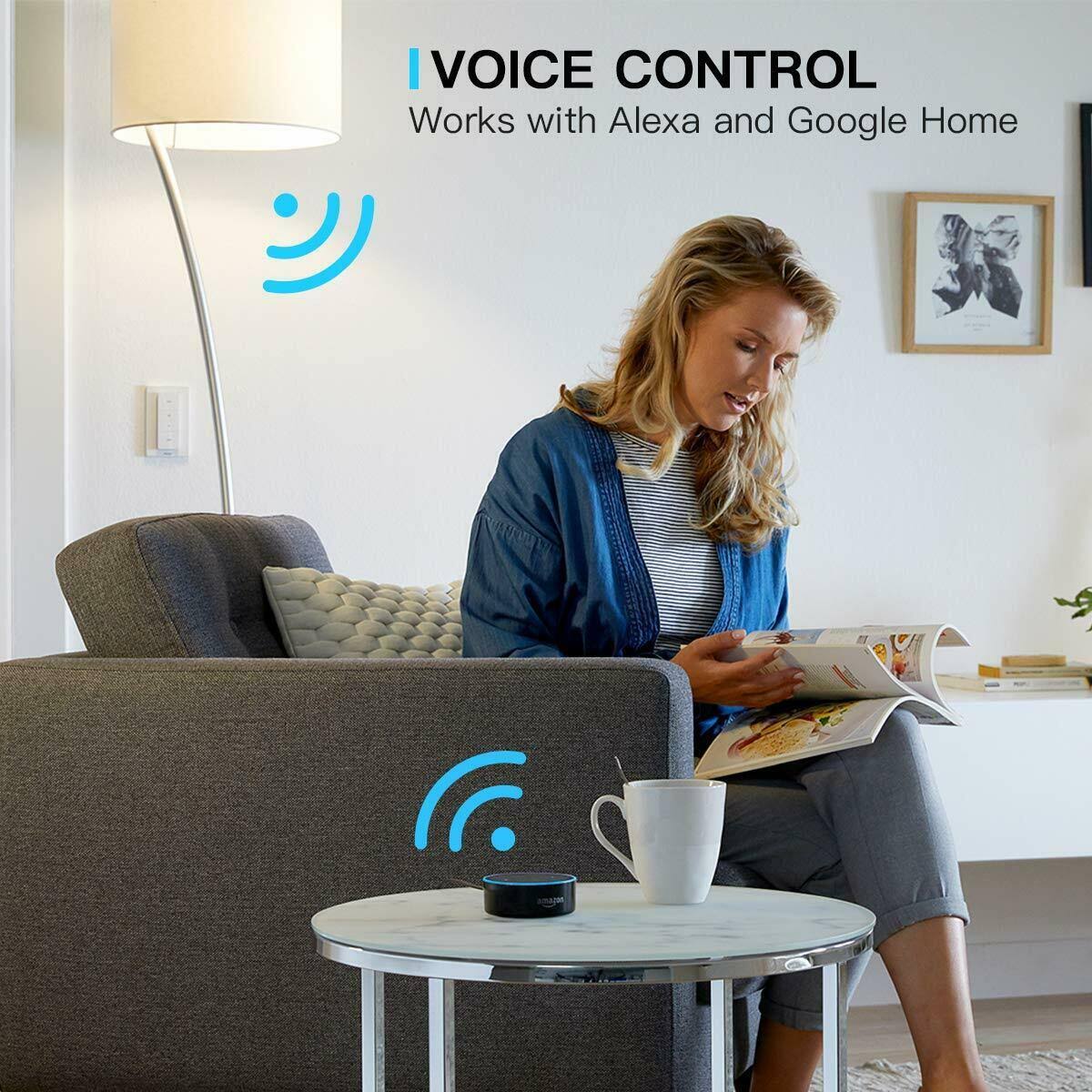 Aoycocr Bluetooth WiFi Smart Plug- Smart Outlets Work with Alexa Google Home Assistant Remote Control Plugs with Timer Function ETL/FCC/Rohs