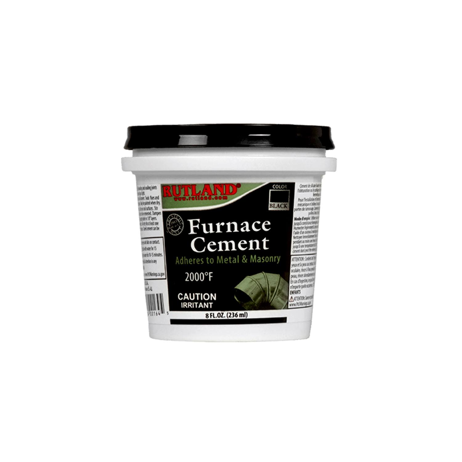 Rutland- Black Furnace Cement- 16 fl oz