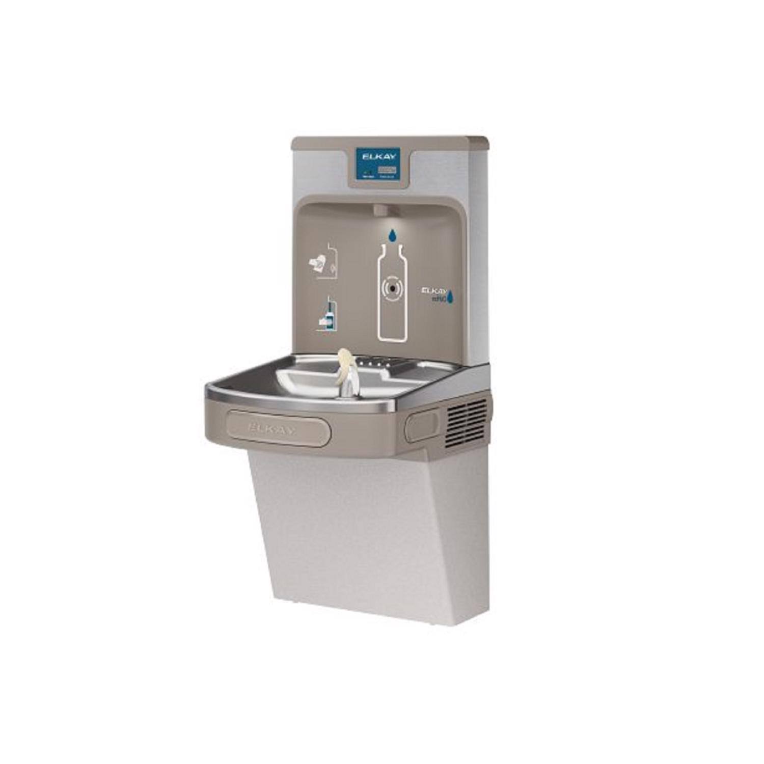 Elkay Bottle Filling Station with Single Cooler, Light Gray