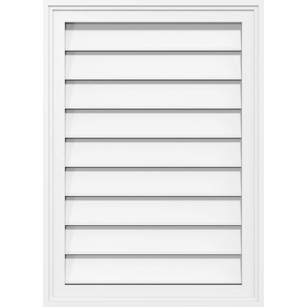 Rectangle Surface Mount Functional Brickmould Frame PVC Gable Vent Ekena Millwork Size: 12