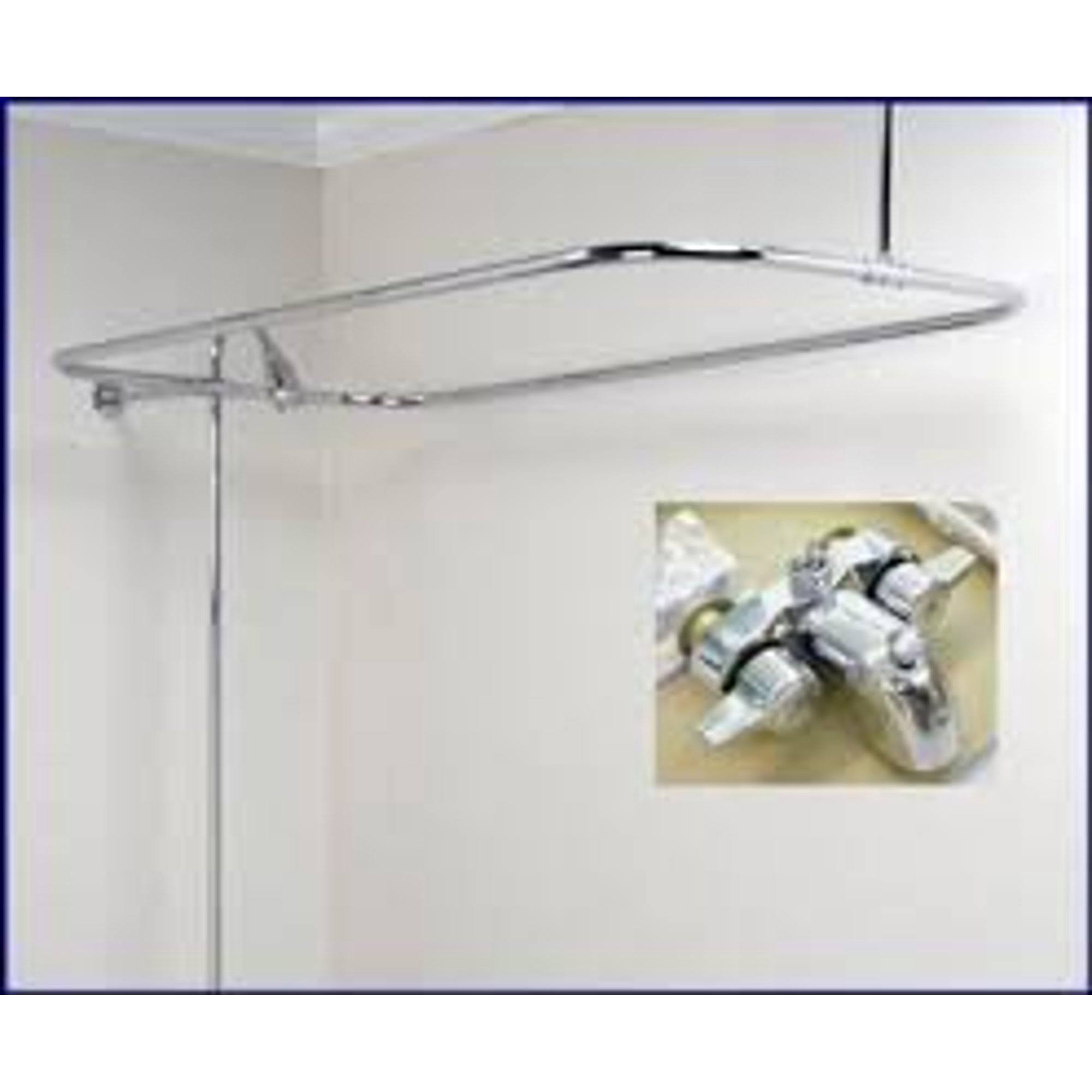 Clawfoot Tub Shower Faucet and Rectangular Combo Set R2200A