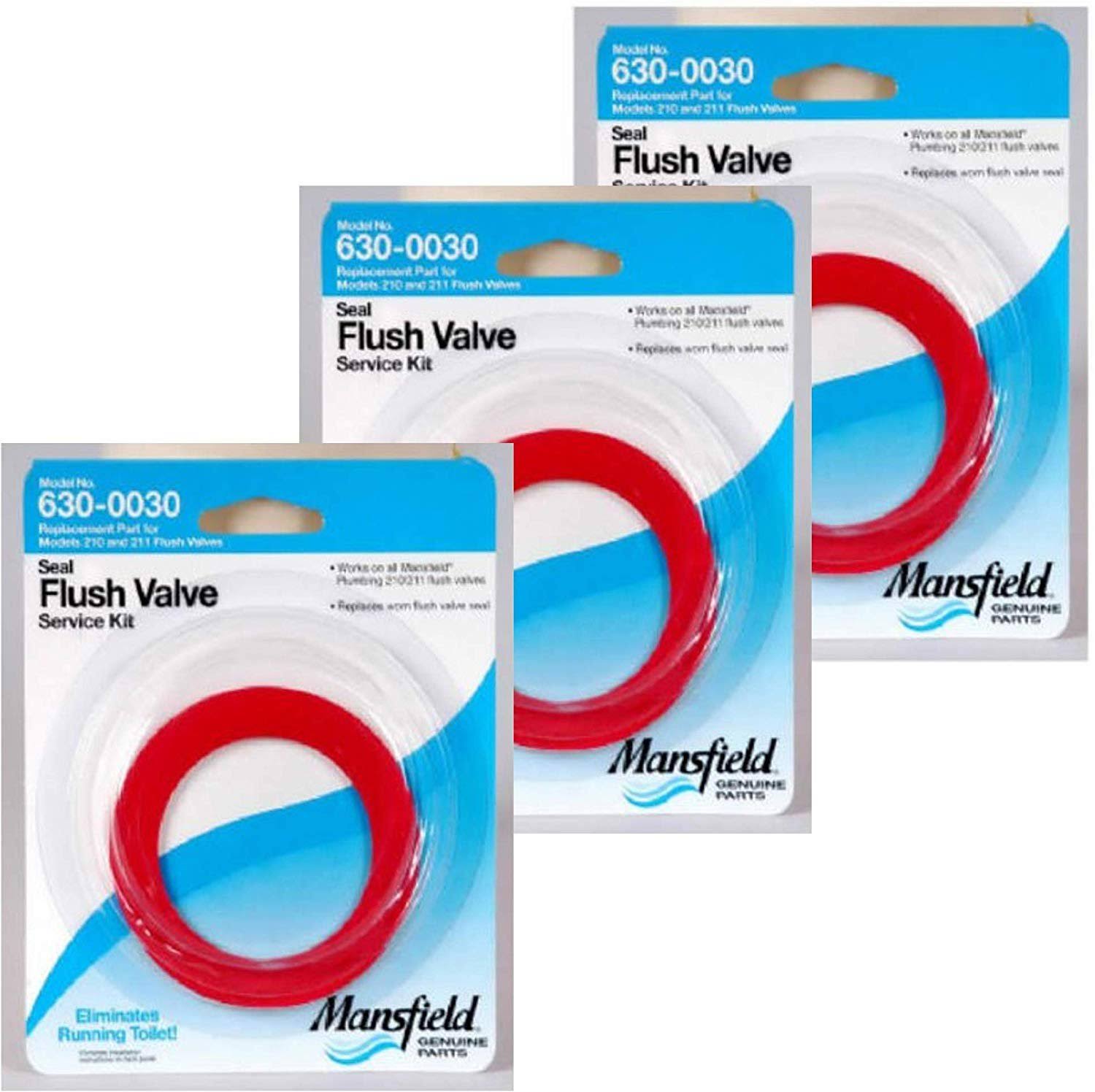Mansfield Plumbing 0030 Flush Valve Service Pack, Fits 210/211 Flush Valve- 3 Pack 630-0030