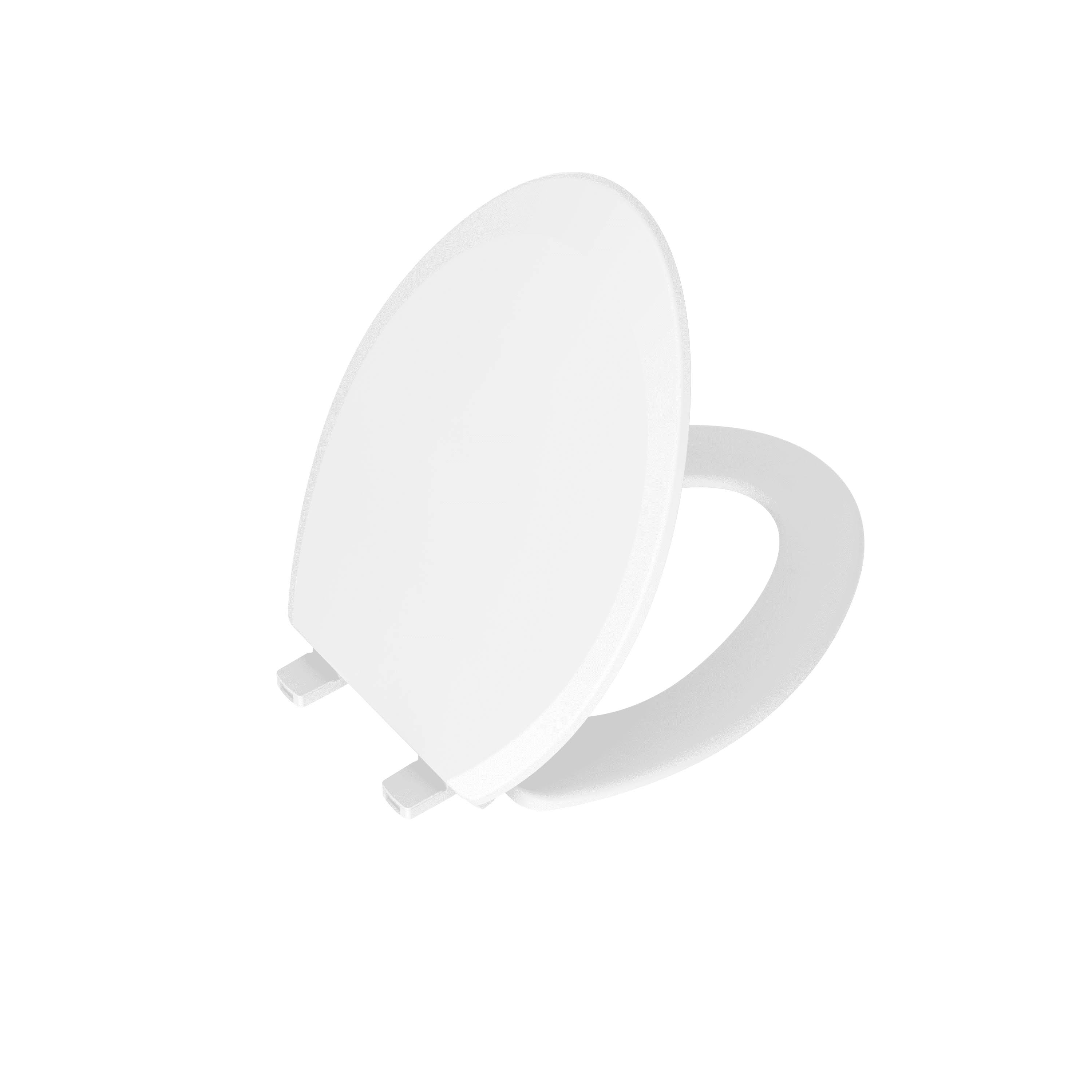 Mainstays Plastic Elongated Toilet Seat- Daisy White- 1 Each