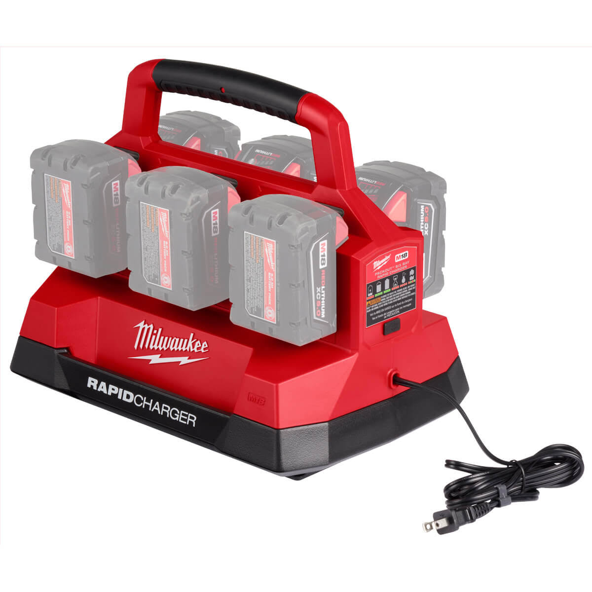 Milwaukee 48-59-1809 M18 PACKOUT Six Bay Rapid Charger