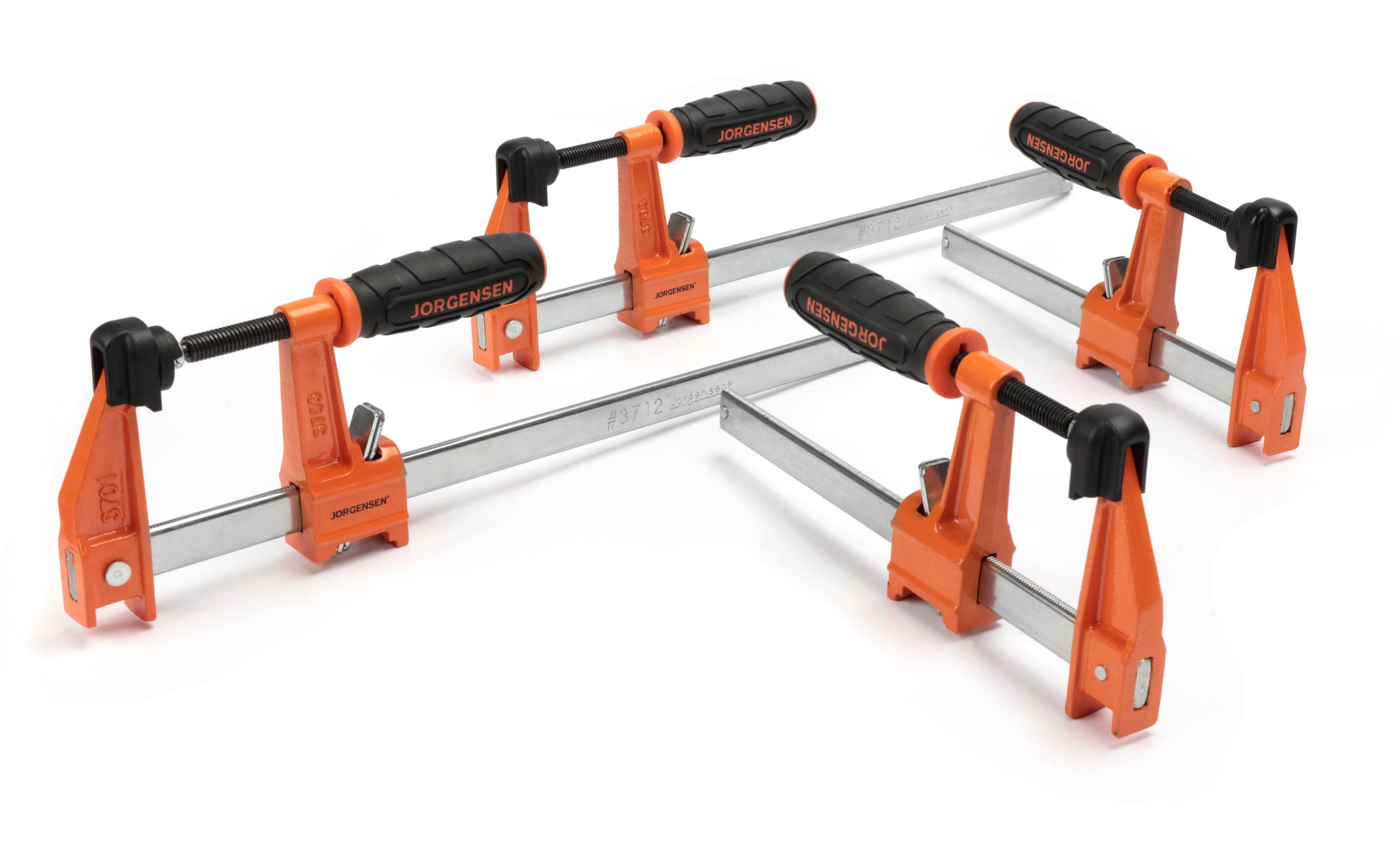 Jorgensen 4-Pack Assorted 3700 Series Bar Clamp in Orange | 93700