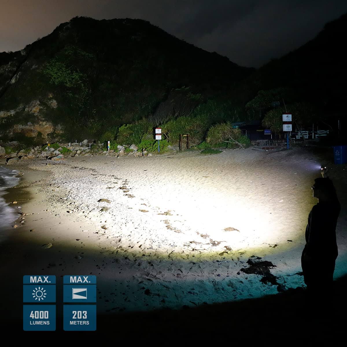 IMALENT LD70 LED Torch 4000 Lumens- Black