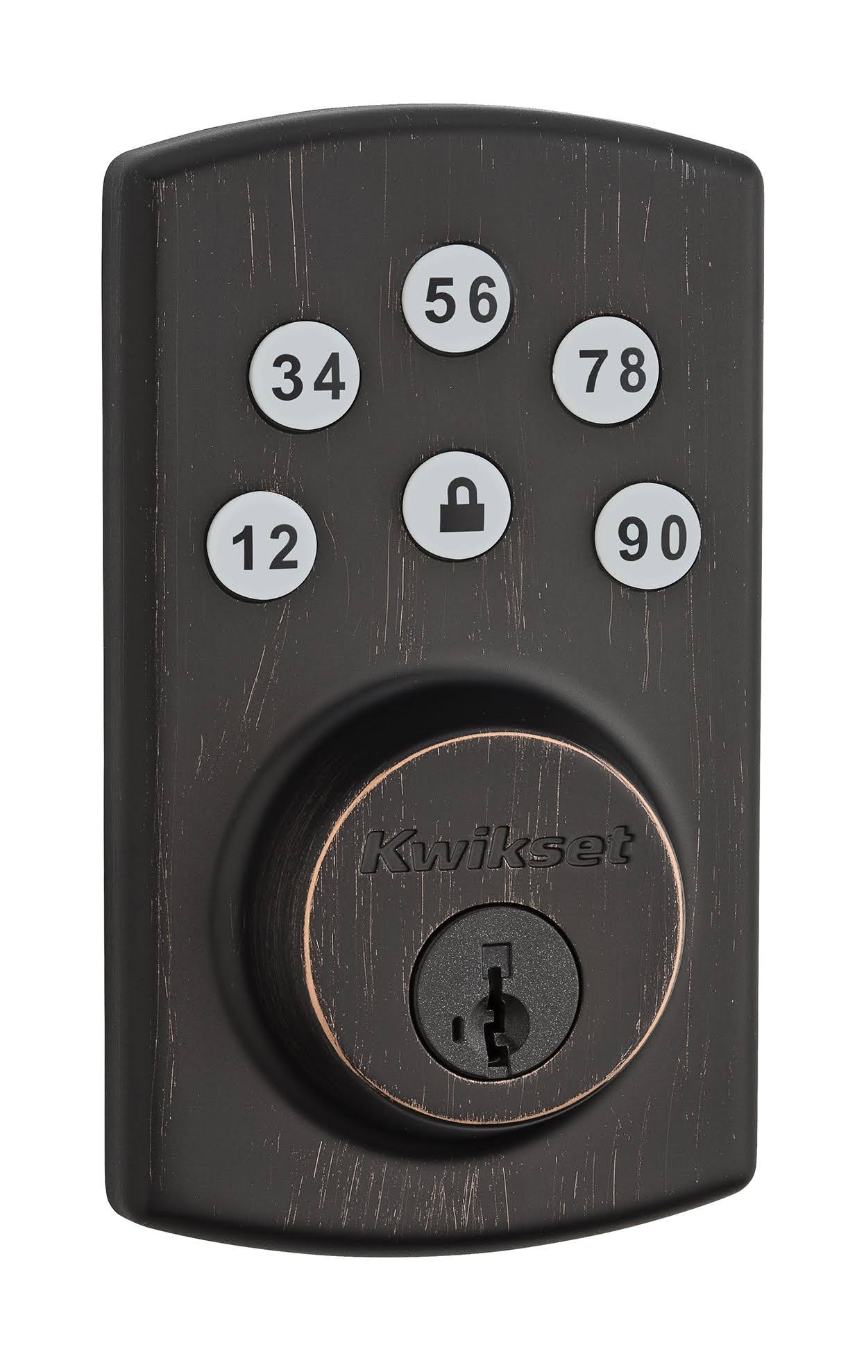 Kwikset 907 Powerbolt 2.0 Electronic Deadbolt SmartKey Venetian Bronze