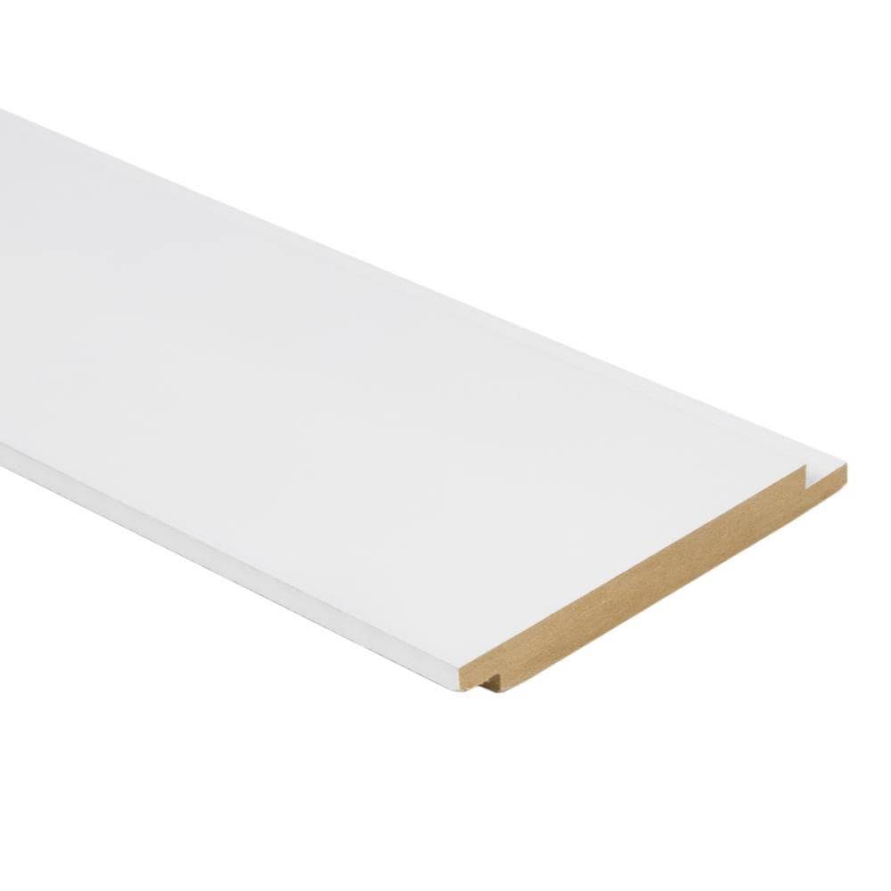 5.25-in x 12-ft Primed White MDF Shiplap Wall Plank (5.25-sq ft)
