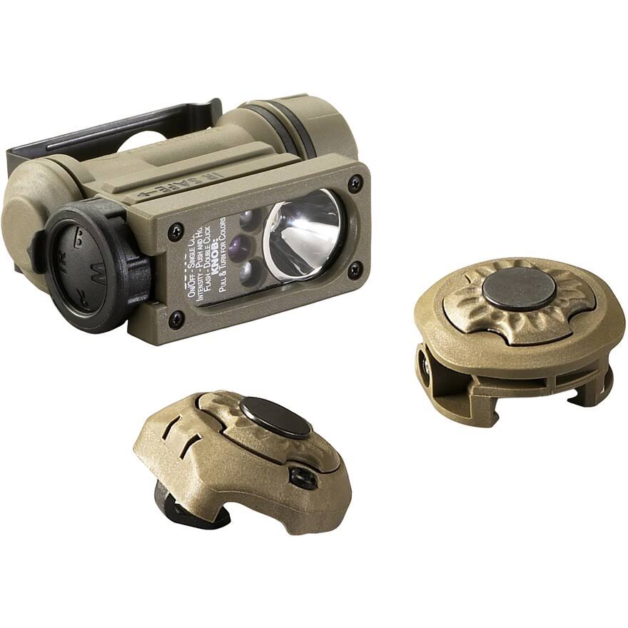 Streamlight Sidewinder Compact II Military Model Flashlight LED with 1 CR123A Battery with Helmet Mount, Rail Mount Aluminum Coyote SKU- 644476