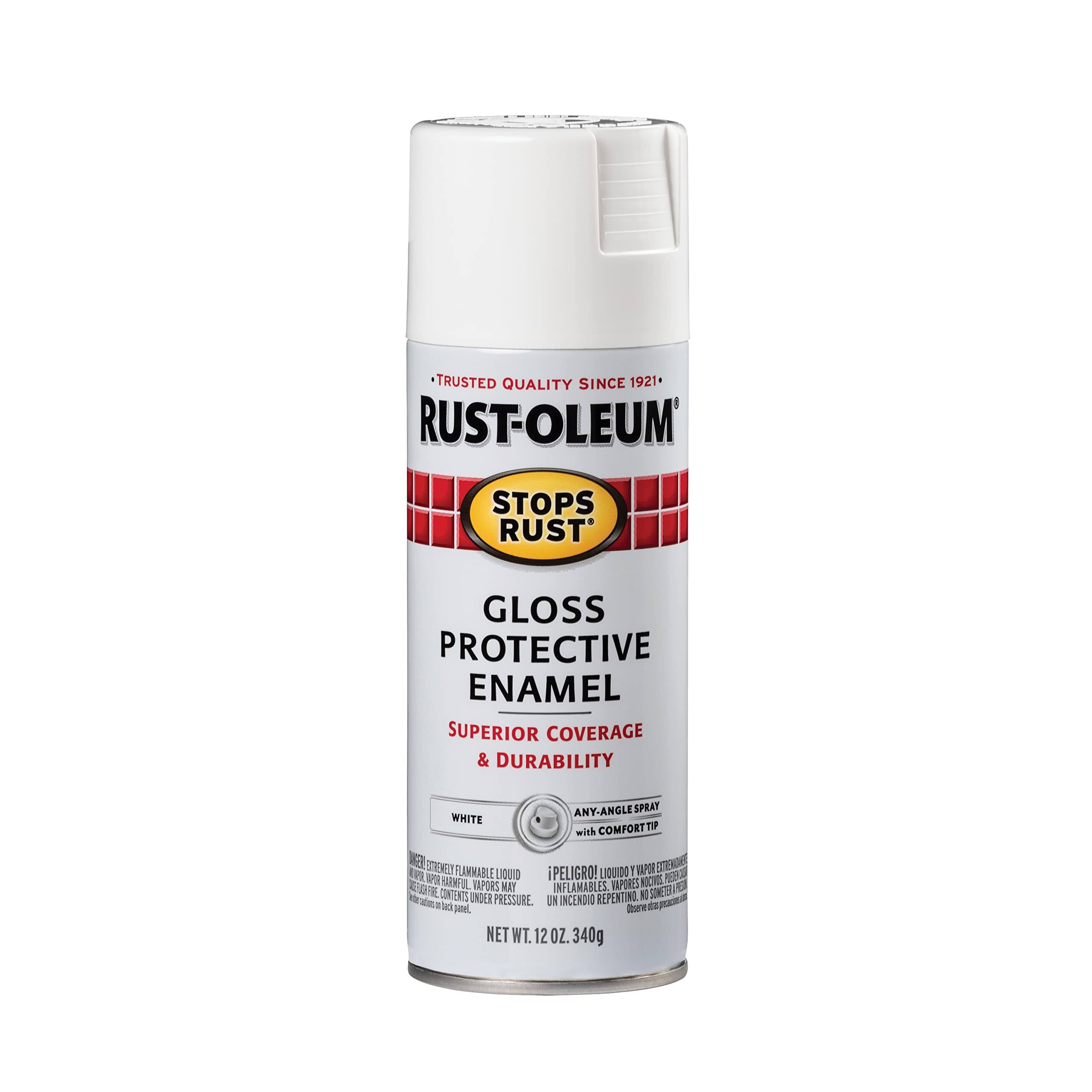 Rust-Oleum 12 oz Stops Rust Protective Enamel Spray Paint- Gloss White