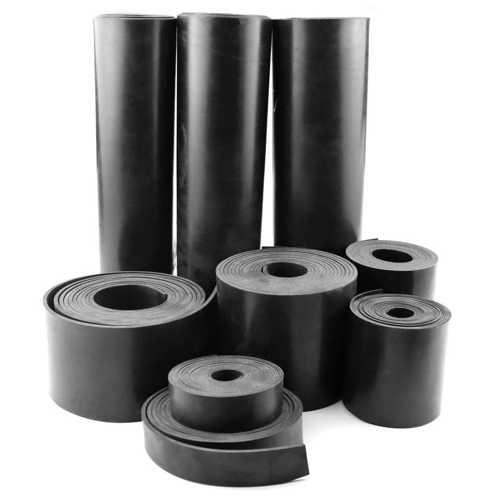 VUAOHIY Neoprene Rubber Strips Solid Rubber Rolls Neoprene Solid Rubber Sheet for DIY Gasket, Warehouse, Pads, Seals, Weather Stripping, Crafts,