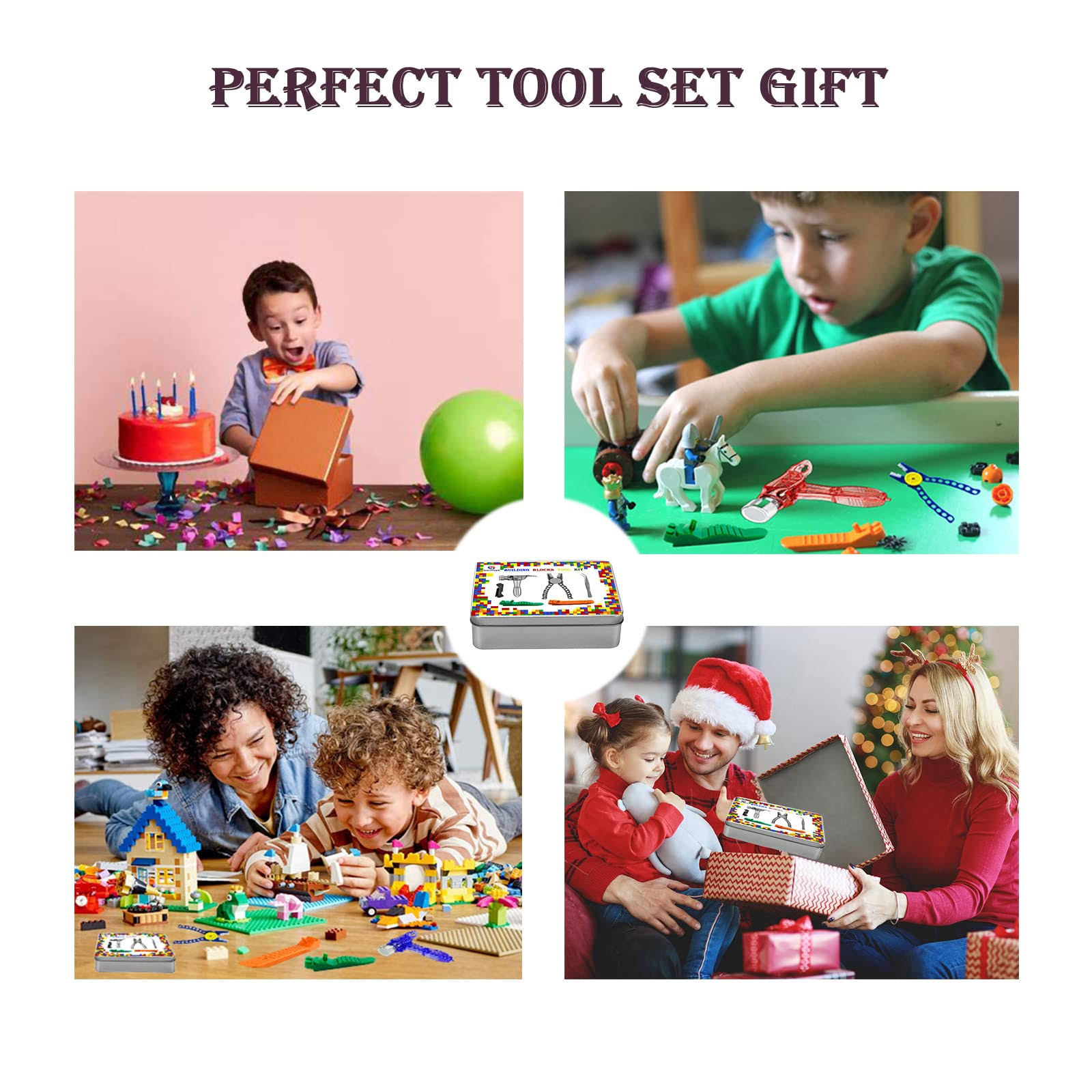 SIOYTOER Building Blocks Tool Kit Brick Separator Tools Compatible with Lego &Technic Mini Blocks Tool Set Multi-functional Hammer Pliers Tweezers