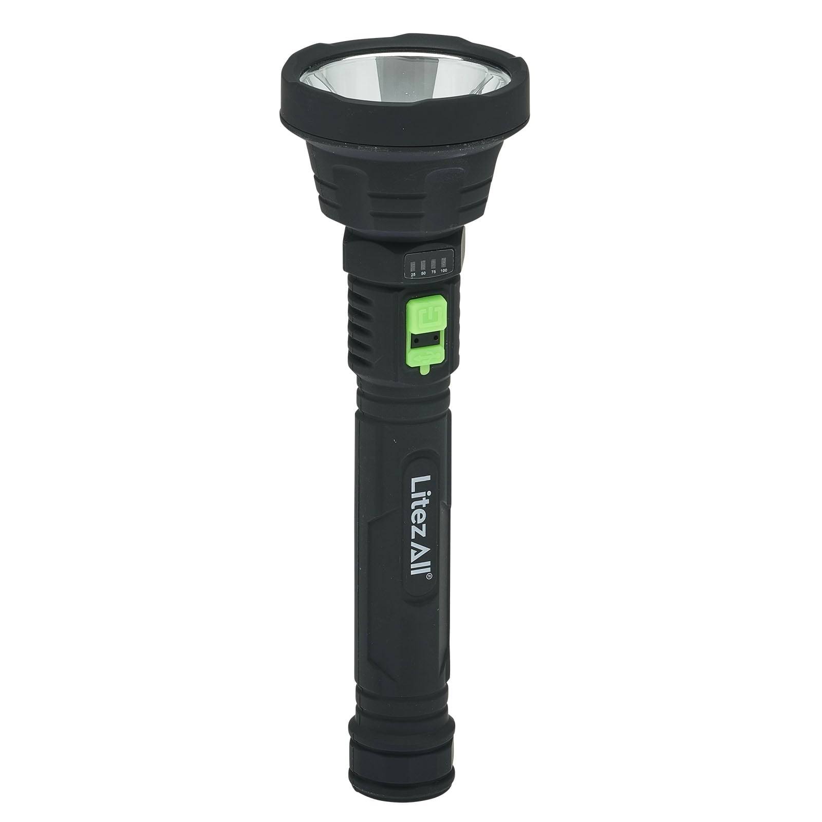 LitezAll Rechargeable ultac2 1000 Lumen LED Flashlight with Battery Meter