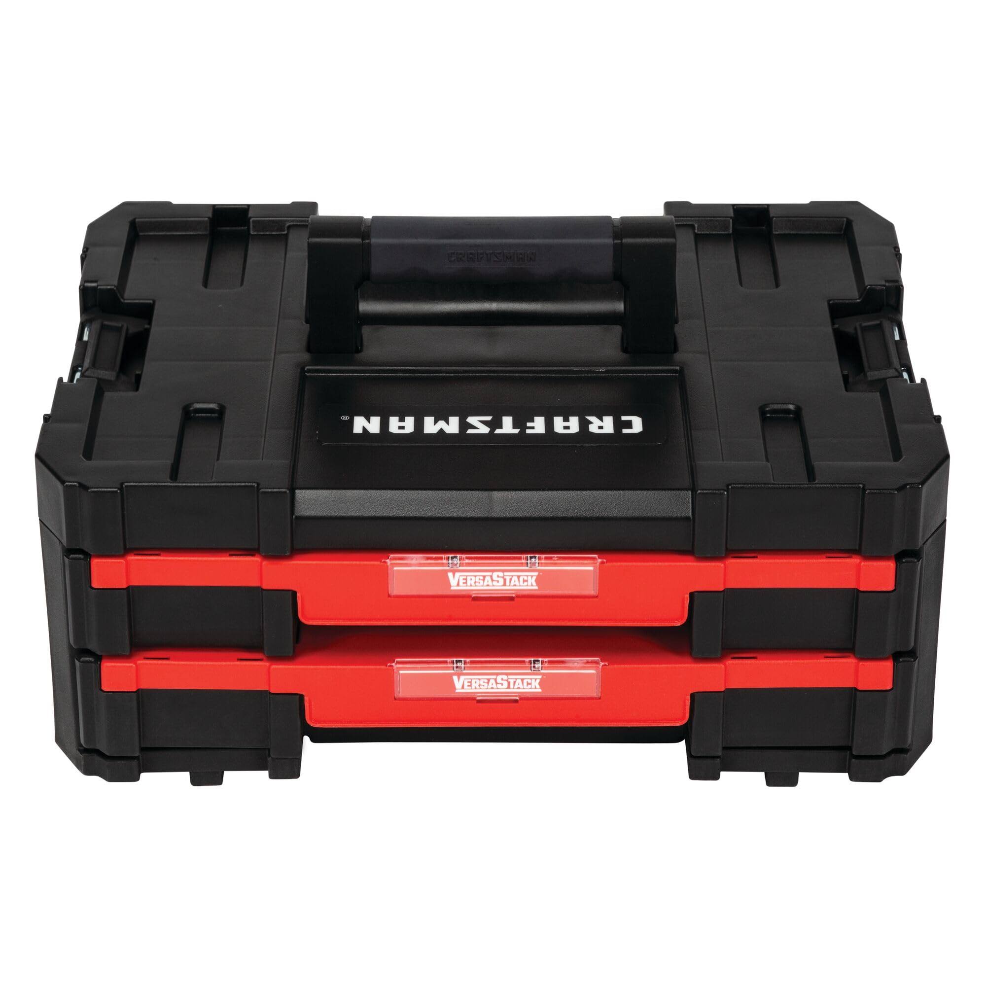 Craftsman VERSASTACK 17 in. 2-Drawer Tool Box Black/Red