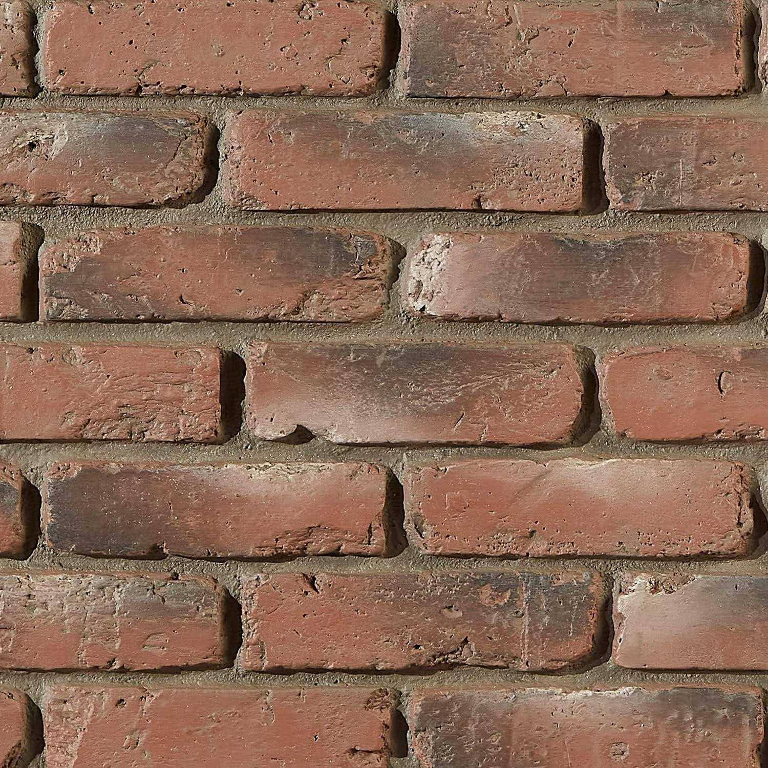AZ Faux High-Density Polyurethane Faux Brick Wall Textured Panels for Interior and Exterior Decor | Faux Brick Paneling | Old Medford Brick | 8