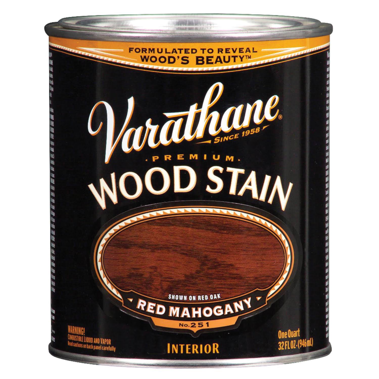 Varathane 211724H Premium 1 qt Red Mahogany Wood Stain
