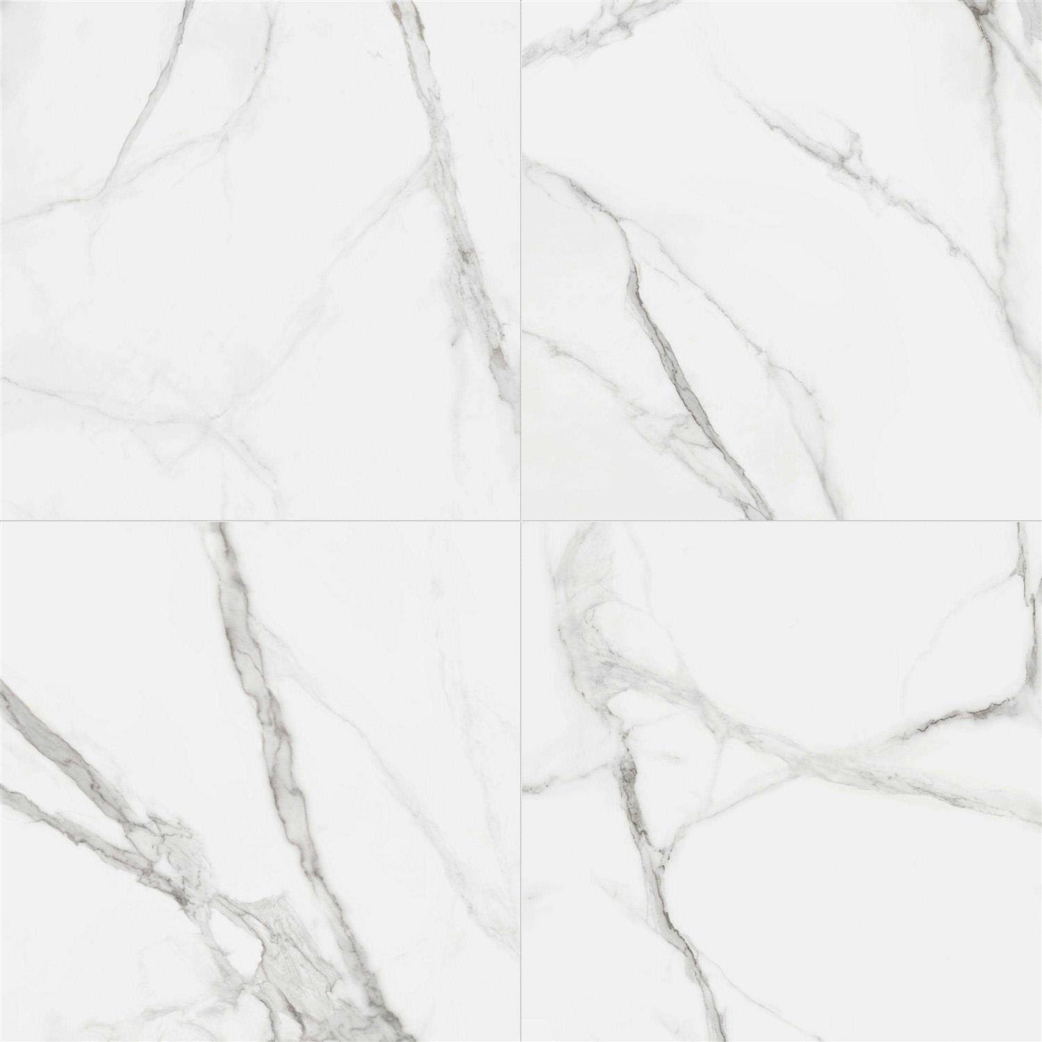 Abtoff Satori Calacatta 32-in x 32-in Polished Porcelain Marble Look Floor and Wall Tile (13.78-sq. ft/ Carton)