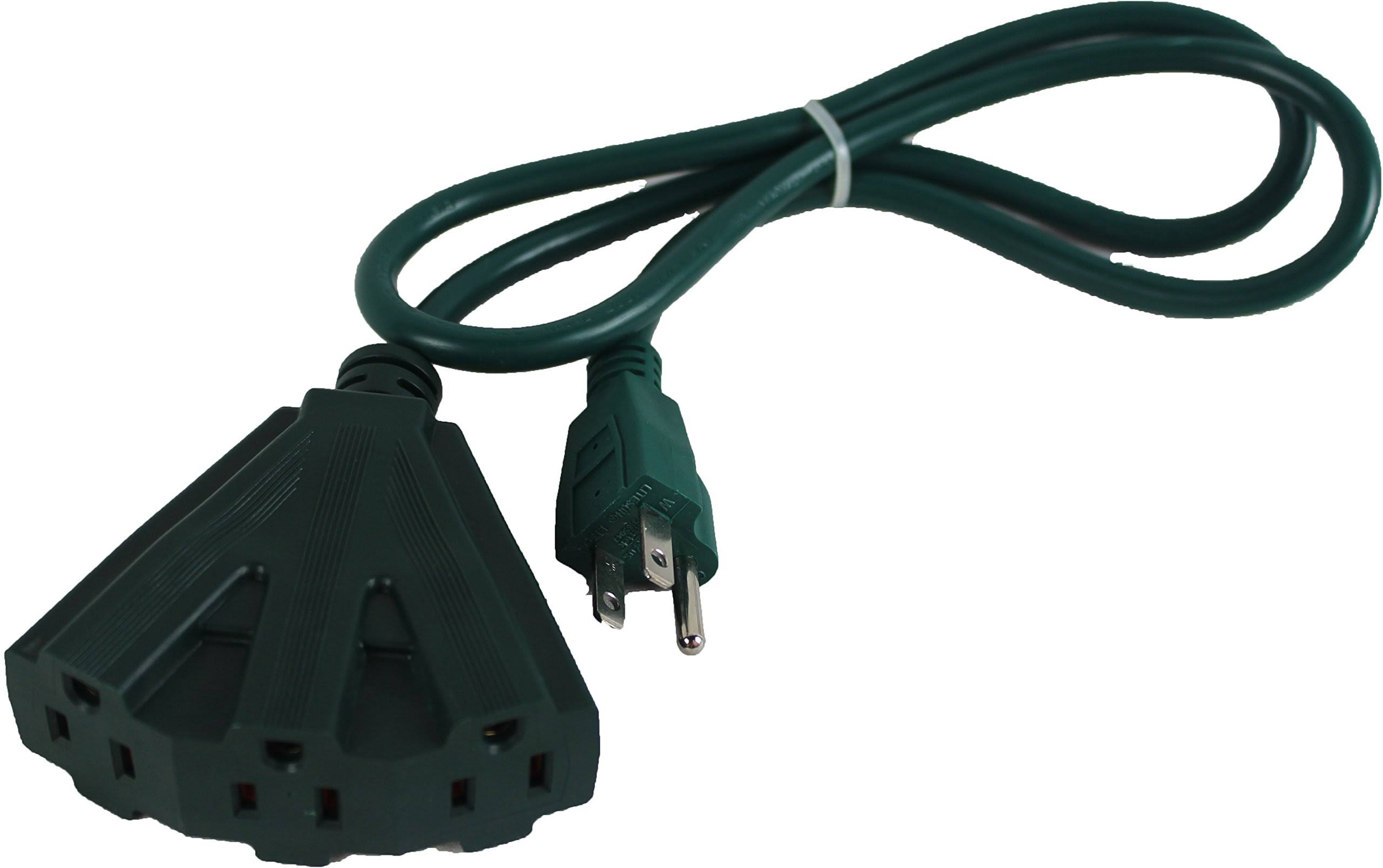 Maxworks 80697 Heavy Duty Indoor/Outdoor Triple Tap 3 ft. Extension Cord-16 Awg/3c-etl Approved