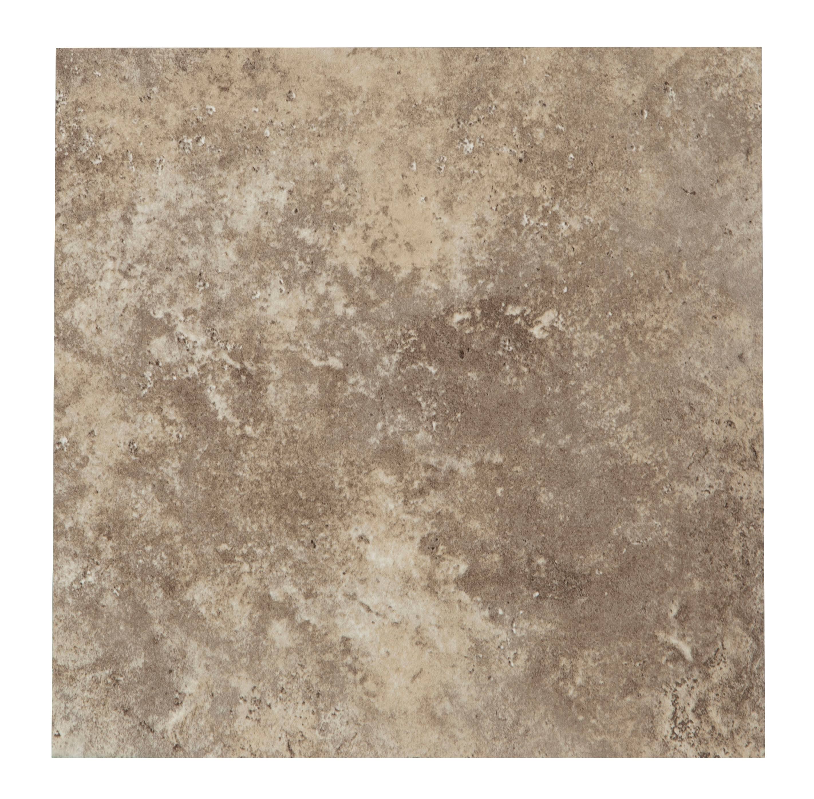 Style Selections Tumbled Stone 3-Mil x 12-in W x 12-in L Water Resistant Peel and Stick Luxury Vinyl Tile Flooring (1-sq ft/ Piece) in Bronze