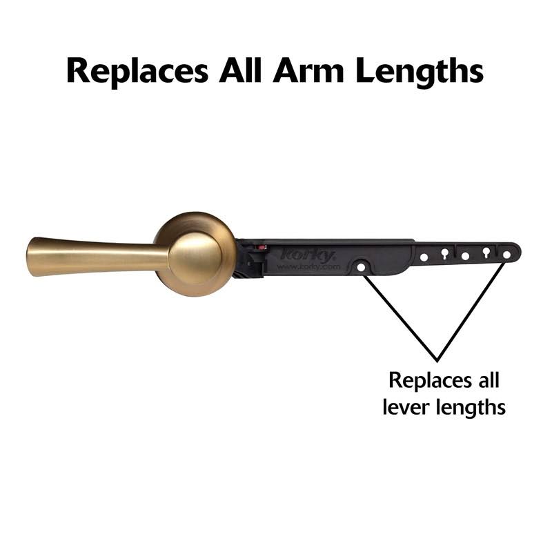 Korky 6094BP Toilet Handle and Lever, Brushed Gold