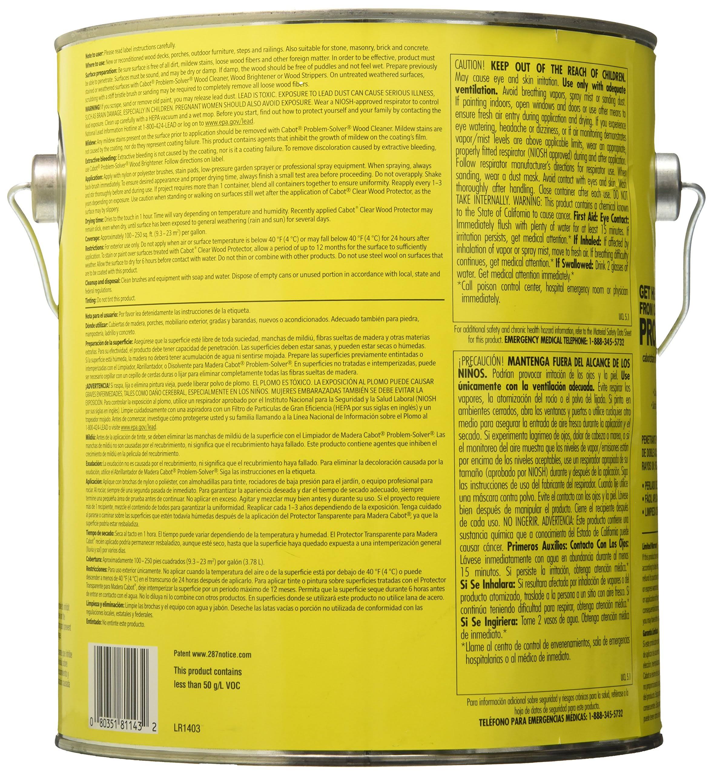Cabot 2101 1 Gallon Clear Wood Protector