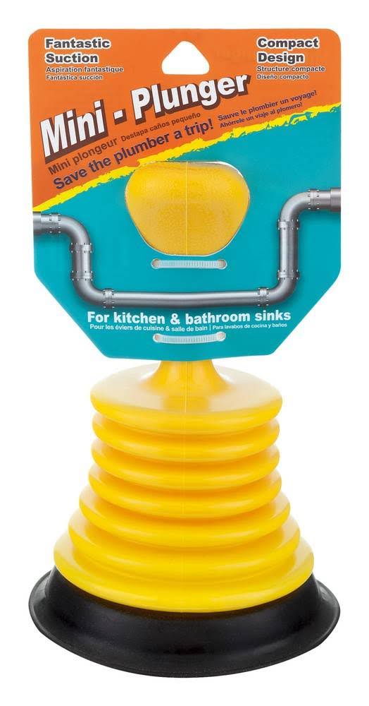 Jacent Small Compact Sink Plunger with Ergonomic Handle, 1-Pack