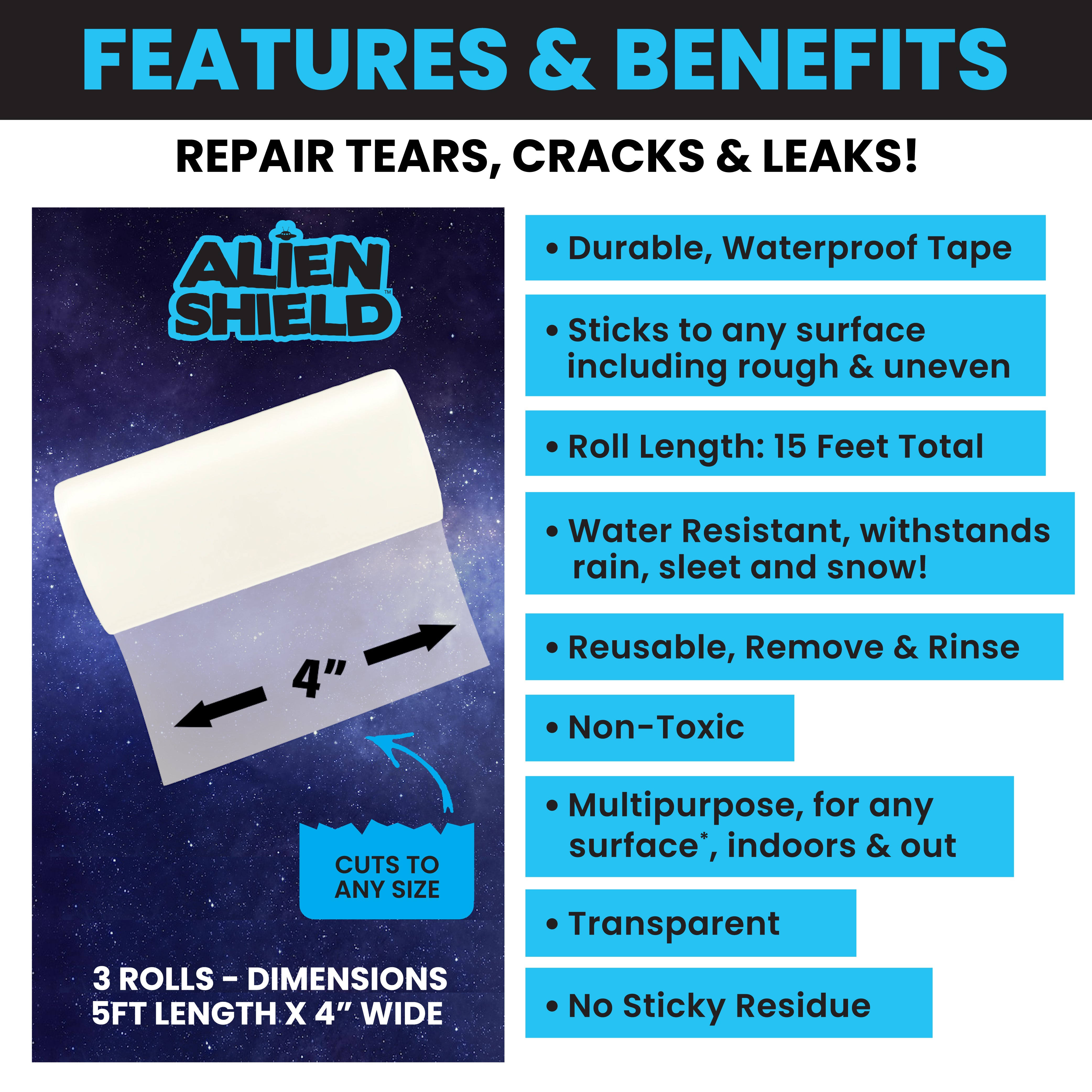 Alien Shield Waterproof Repair Tape, 3-Pack