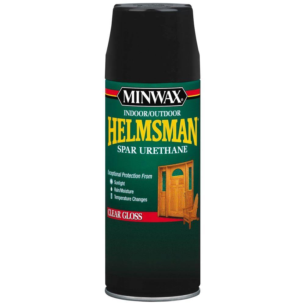Minwax Helmsman Spar Urethane Indoor/Outdoor Wood Finish Aerosol Spray, 11.5 oz, Gloss, Clear