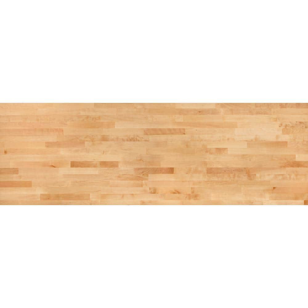 Hampton Bay 4 ft. L x 25 in. D Finished Engineered Birch Butcher Block Countertop, Yellow