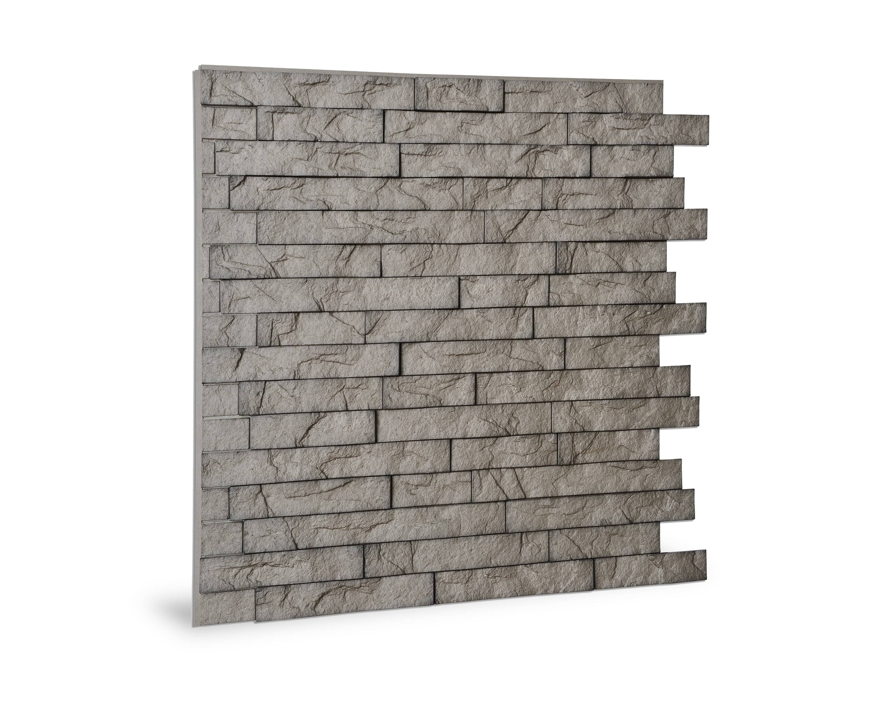 Innovera Decor by Palram Ledge Stone Portland Cement 24 in. x 24 in. Wall Panel (9-Pieces) 704242