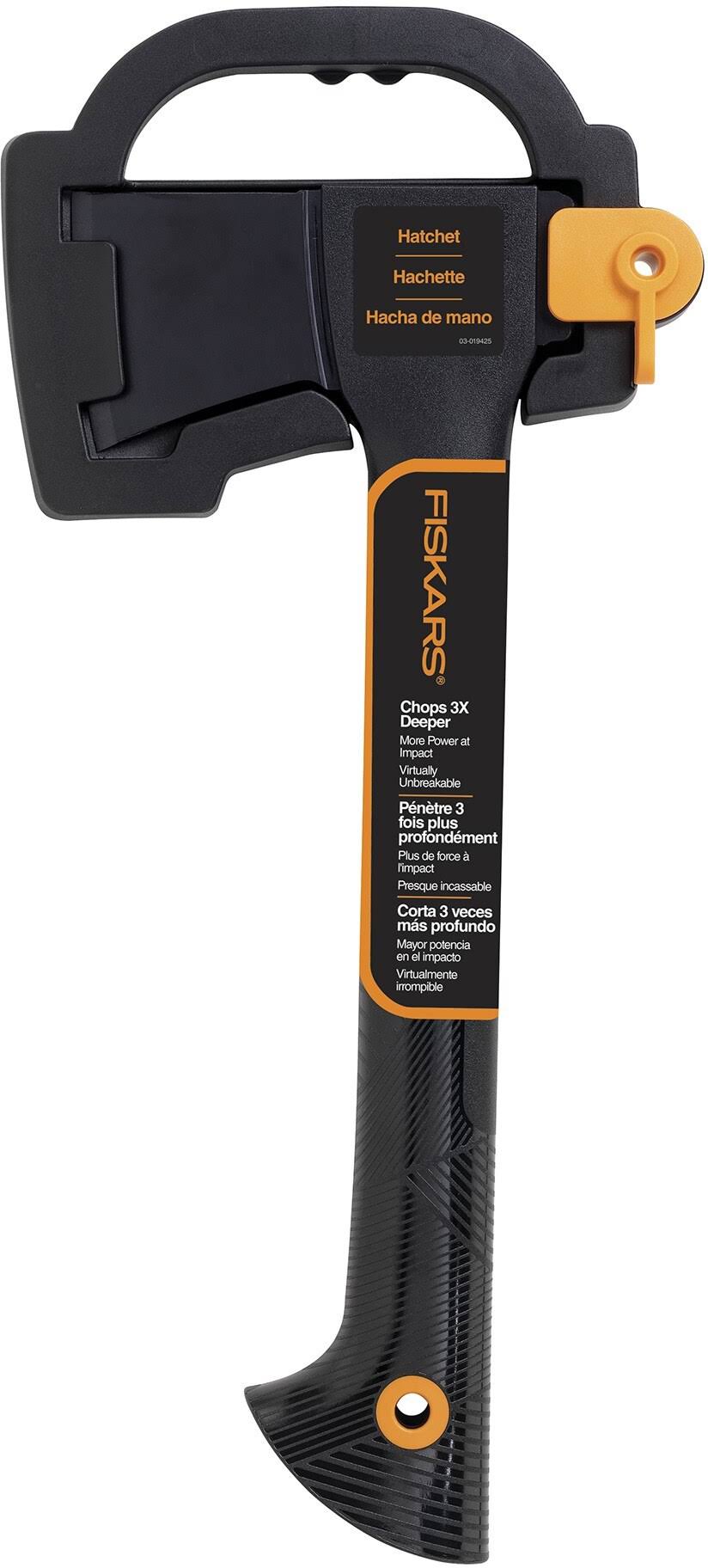 Fiskars Steel Hatchet with Sheath- Black/Orange- 14 in
