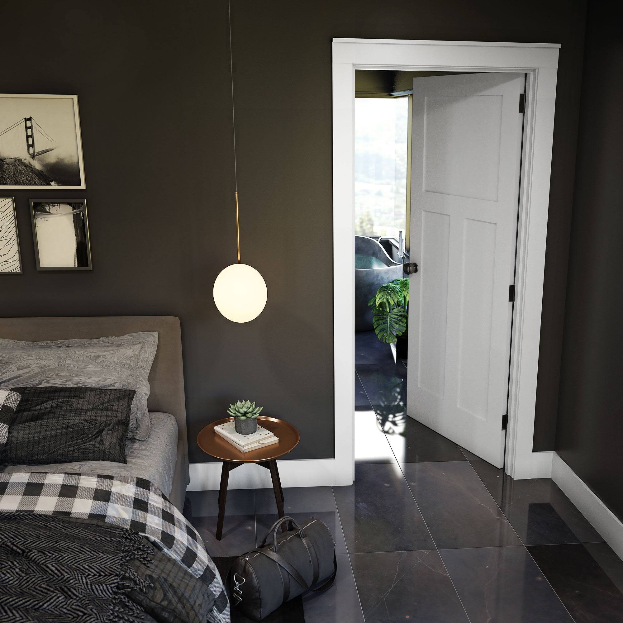 EightDoors 36 in. x 80 in. x 1-3/8 in. Shaker White Primed 5-Panel Solid Core Wood Interior Slab Door