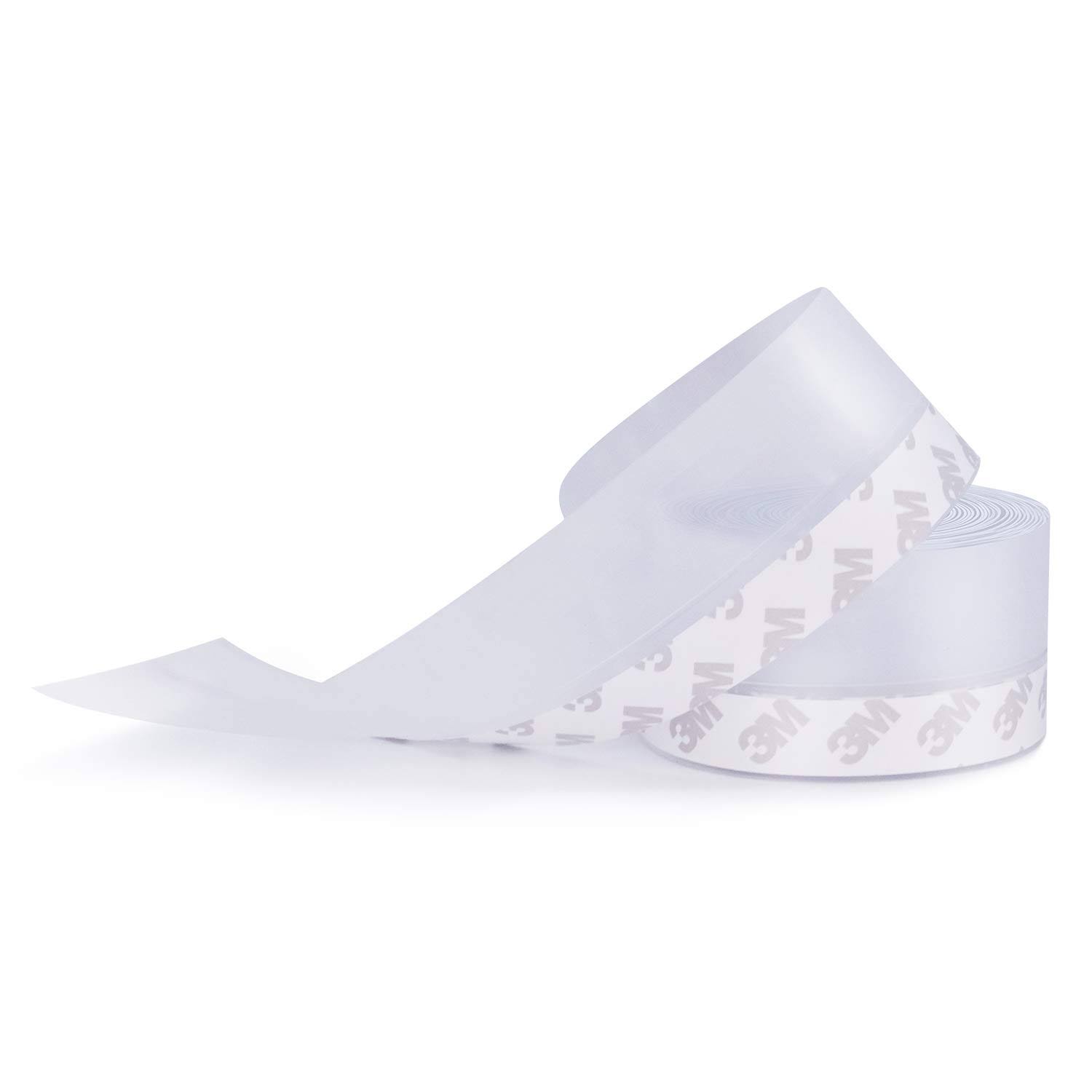 TAROSE Weather Stripping, Silicone Door Seal Strip Door, Window, Transparent 16 Feet Long (Width 35mm)