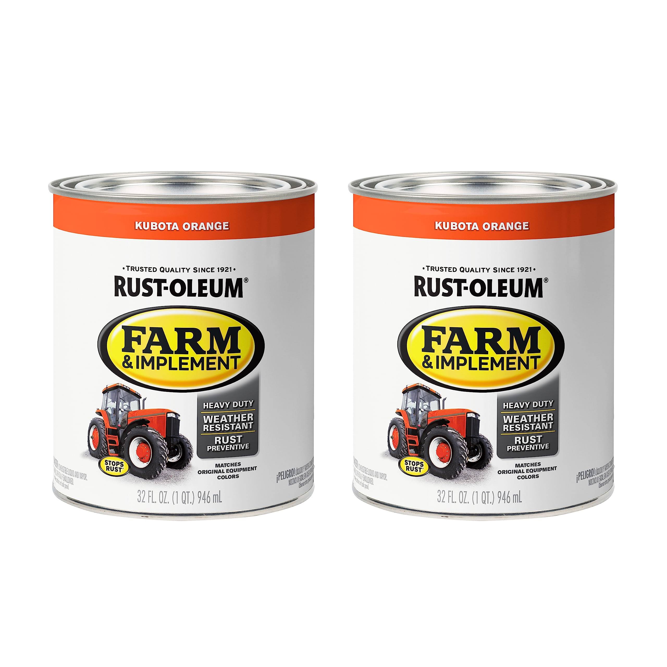 Rust-Oleum 1 qt. Farm Equipment Kubota Orange Enamel Paint (2-Pack)