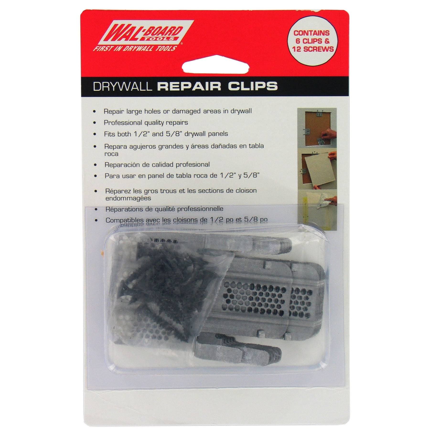 Walboard 54-014 6-Count Drywall Repair Clips