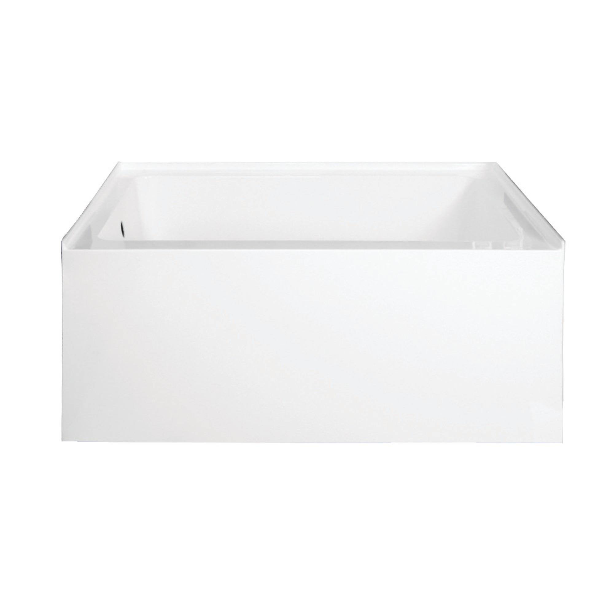 Aqua Eden VTDE483222L Ambry 48-Inch Acrylic Alcove Tub with Left Hand Drain Hole White