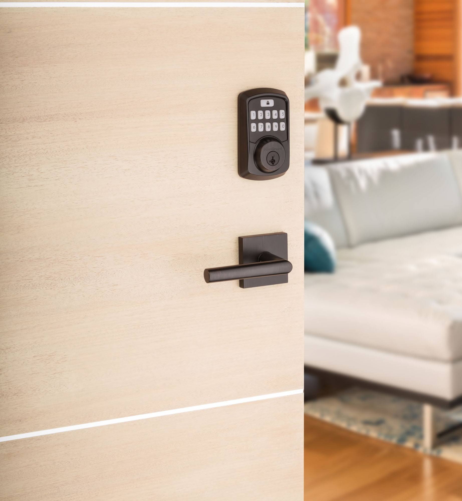 Kwikset Aura Bluetooth Keypad Smart Lock Iron Black